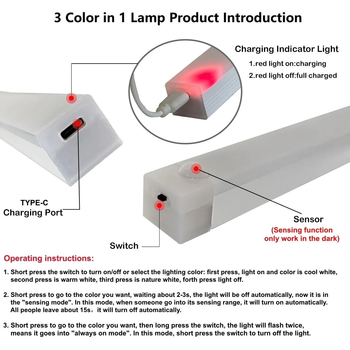 Multi-purpose Portable Motion Sensor LED Night Light