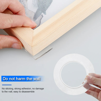 Double-Sided Transparent Tape – Heavy-Duty, Waterproof, Moisture proof, Washable & Reusable Clear Mounting Tape