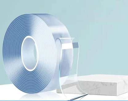 Double-Sided Transparent Tape – Heavy-Duty, Waterproof, Moisture proof, Washable & Reusable Clear Mounting Tape