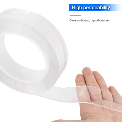 Double-Sided Transparent Tape – Heavy-Duty, Waterproof, Moisture proof, Washable & Reusable Clear Mounting Tape